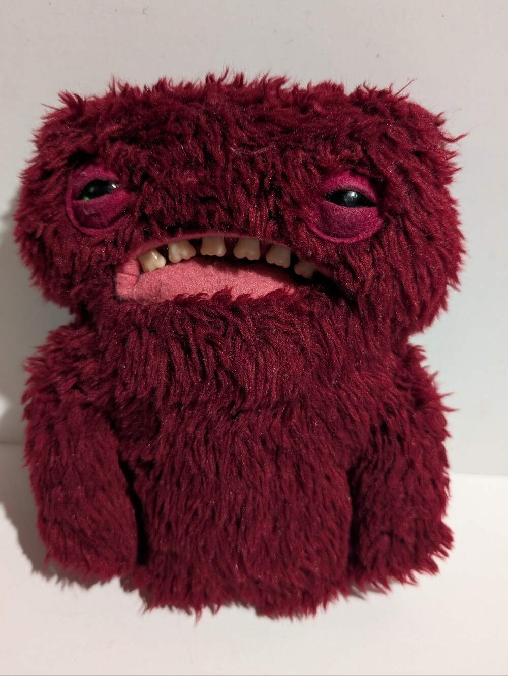 Fuggler Wide Eyed Weirdo Soft Plush Red 9" Realistic Teeth Retired